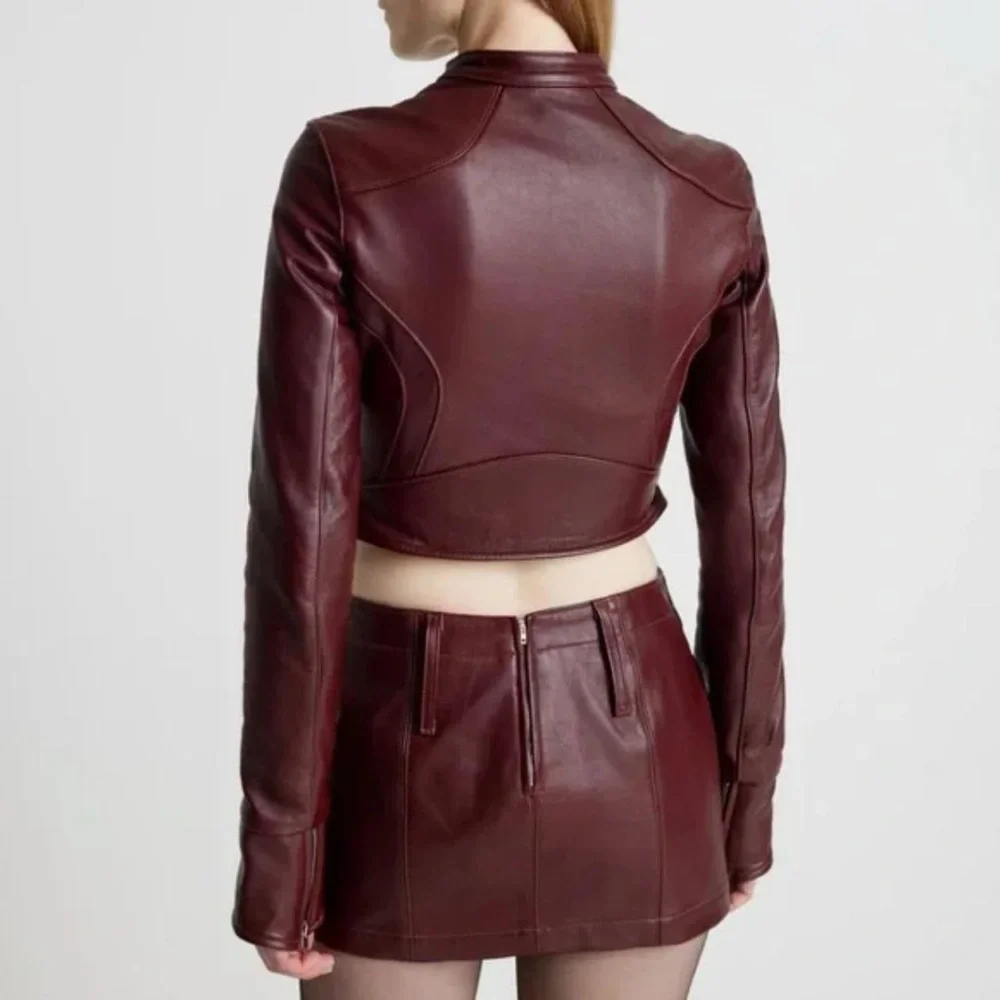 MIMCHIK Leather Moto Jacket & Skirt Set - Picture 4 of 7